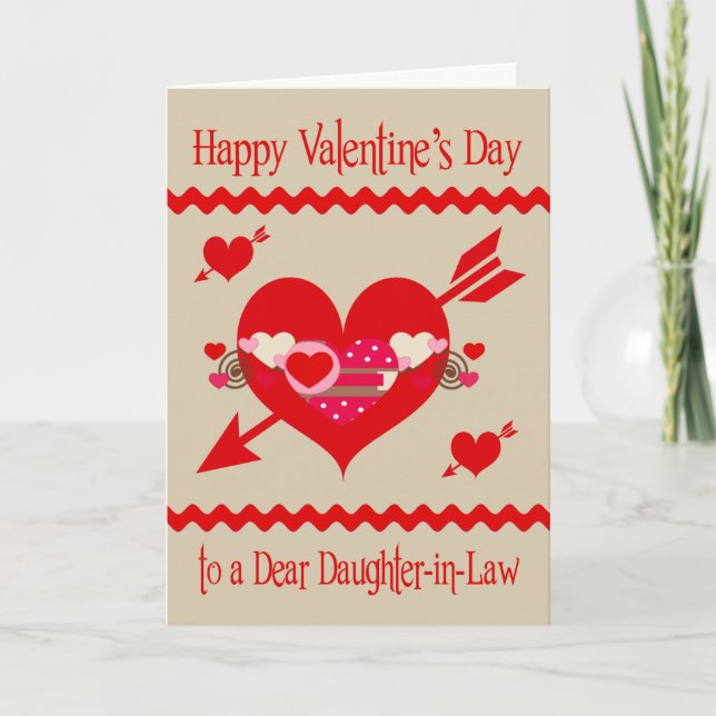 Cartes Pour Fêtes Annuelles Saint-Valentin à la belle-fille (Devant)