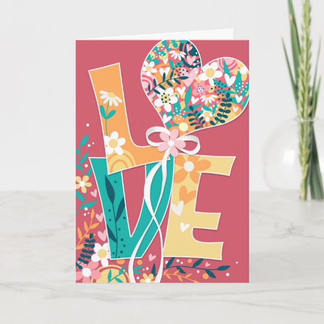 Cartes Pour Fêtes Annuelles Saint-Valentin AMOUR (Devant)