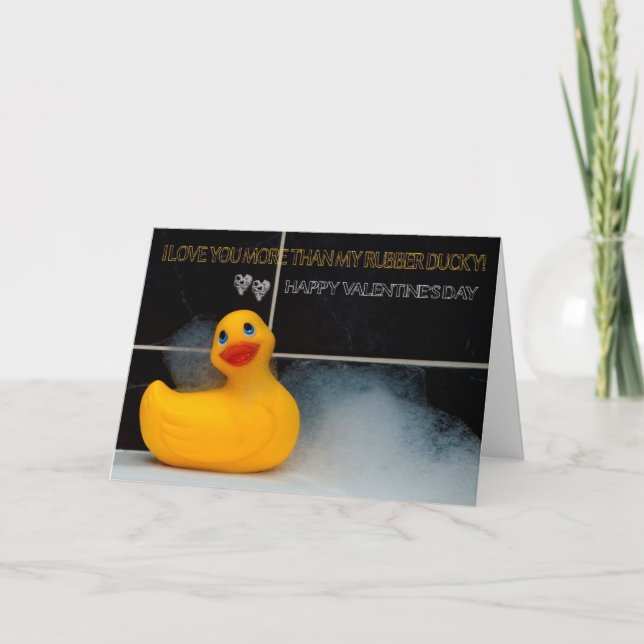 Cartes Pour Fêtes Annuelles Saint Valentin Amusant avec Orange Caoutchouc (Devant)