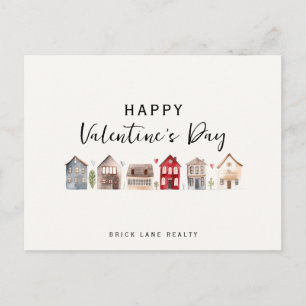 Cartes Pour Fêtes Annuelles Saint Valentin Aquarelle Maisons Promotion Immo