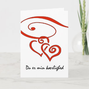 Cartes Pour Fêtes Annuelles Saint-Valentin au Danemark, le coeur tournoie ense
