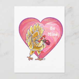 Cartes Pour Fêtes Annuelles Saint-Valentin au poulet