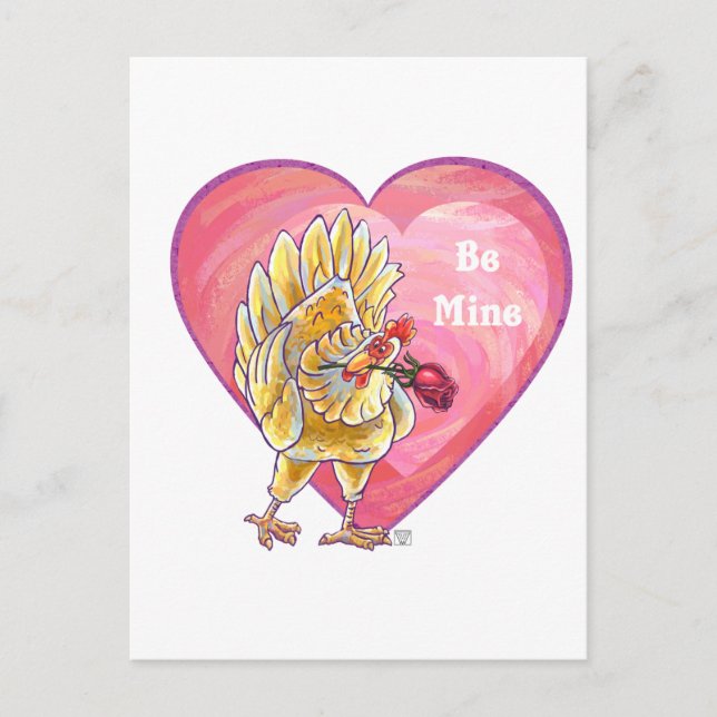 Cartes Pour Fêtes Annuelles Saint-Valentin au poulet (Devant)