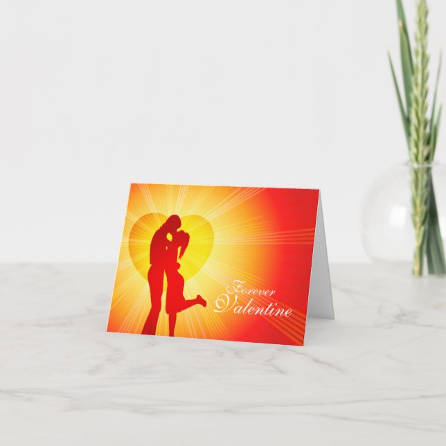 Cartes Pour Fêtes Annuelles Saint-Valentin baiser "pour toujours" amoureux car (Devant)