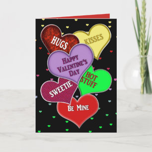 Cartes Pour Fêtes Annuelles Saint Valentin, beaucoup de coeur avec des message