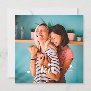 Cartes Pour Fêtes Annuelles Saint-Valentin cœur d'amour blanc pour filles