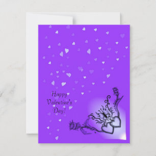 Cartes Pour Fêtes Annuelles Saint Valentin - coeur et papillon sur arc-en-ciel