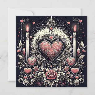 Cartes Pour Fêtes Annuelles Saint-Valentin Cœur Gothique