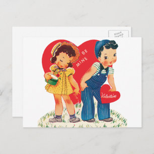 Cartes Pour Fêtes Annuelles Saint Valentin, Coeurs Vintages pour filles et gar