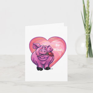 Cartes Pour Fêtes Annuelles Saint Valentin de cochon romantique