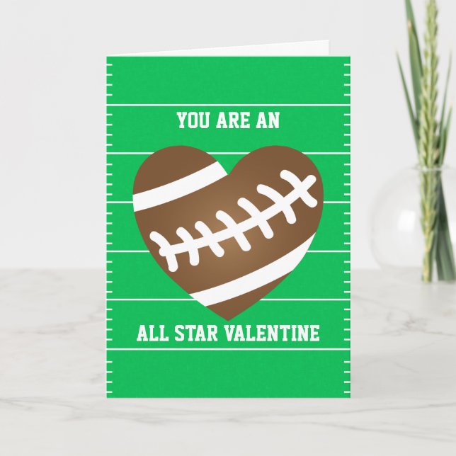 Cartes Pour Fêtes Annuelles Saint-Valentin de fan de sports de coeur du (Devant)