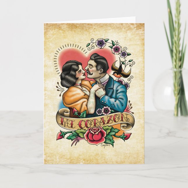 Cartes Pour Fêtes Annuelles Saint-Valentin de "MI Corazon"/carte Romance (Devant)