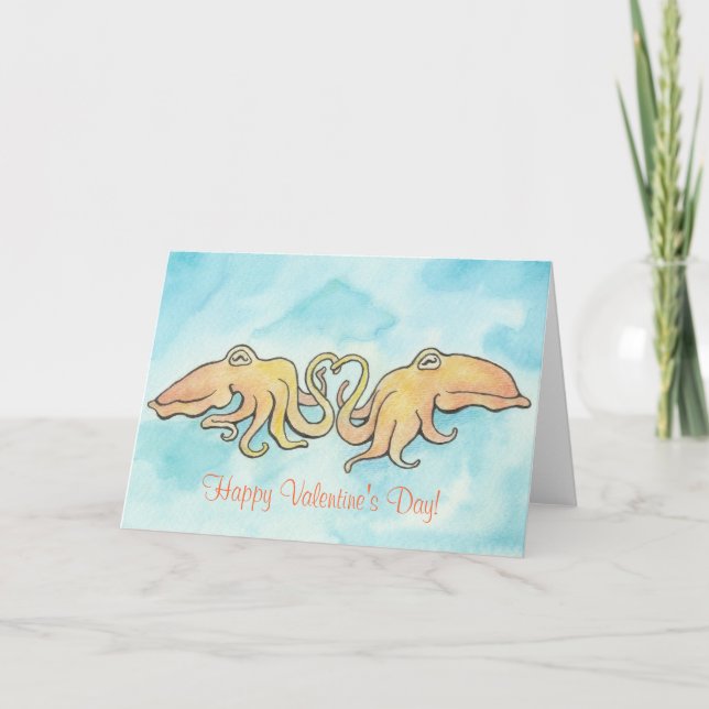 Cartes Pour Fêtes Annuelles Saint-Valentin de seiche (Devant)