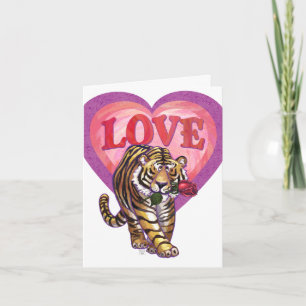 Cartes Pour Fêtes Annuelles Saint-Valentin de tigre