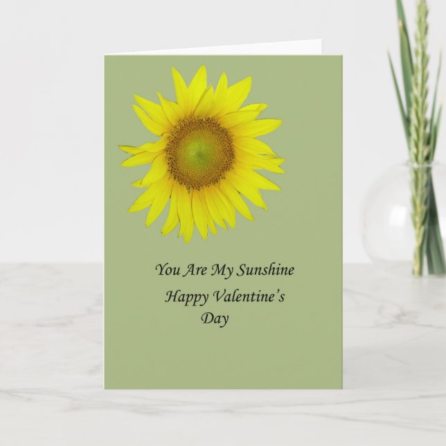 Cartes Pour Fêtes Annuelles Saint-Valentin de tournesol de soleil (Devant)
