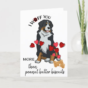 Cartes Pour Fêtes Annuelles Saint Valentin de votre chien bernois Aimez-vous B