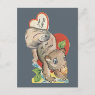 Cartes Pour Fêtes Annuelles Saint-Valentin d'écureuil vintage