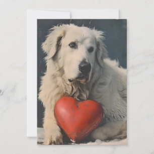 Cartes Pour Fêtes Annuelles Saint Valentin des Grands Pyrénées Vintage