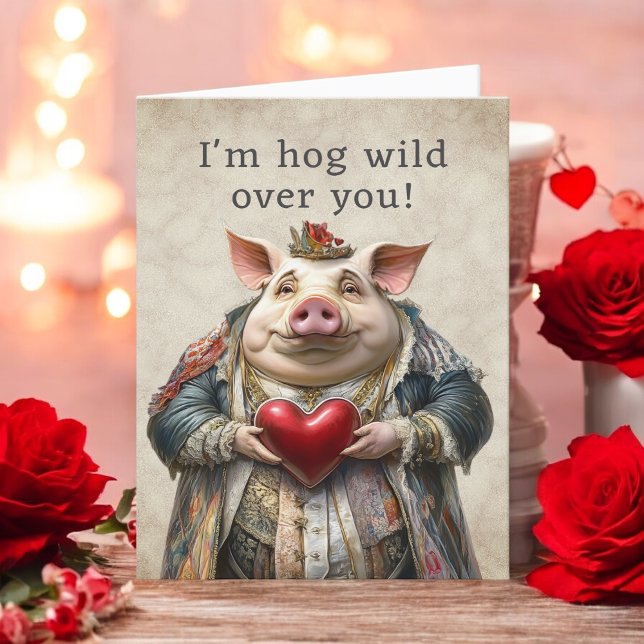Cartes Pour Fêtes Annuelles Saint Valentin drôle Fou de Toi (Créateur téléchargé)