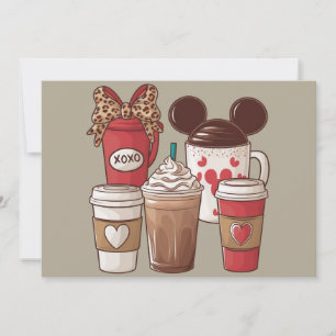 Cartes Pour Fêtes Annuelles Saint-Valentin Drôle Latte Amateur de Café 