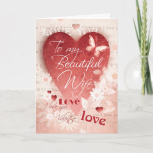 Cartes Pour Fêtes Annuelles Saint Valentin, Femme, Big Heart & Flowers