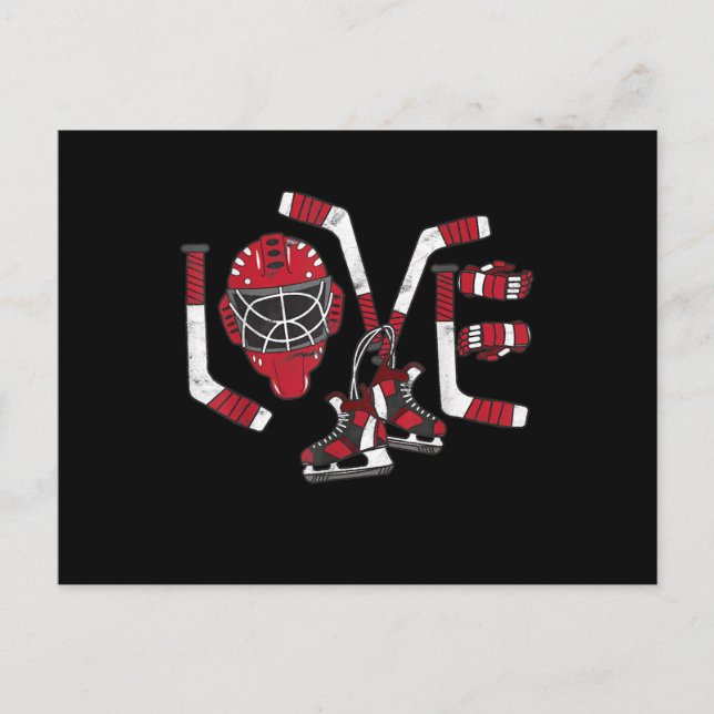 Cartes Pour Fêtes Annuelles Saint Valentin Hockey Amour Cadeau Mignon Garçons  (Devant)