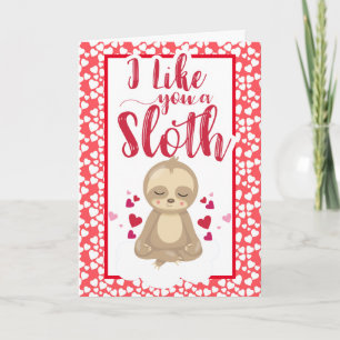 Cartes Pour Fêtes Annuelles Saint Valentin Je t'aime A Sloth Love