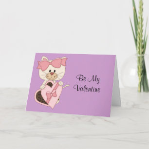 Cartes Pour Fêtes Annuelles Saint Valentin Kitty féminin au chocolat