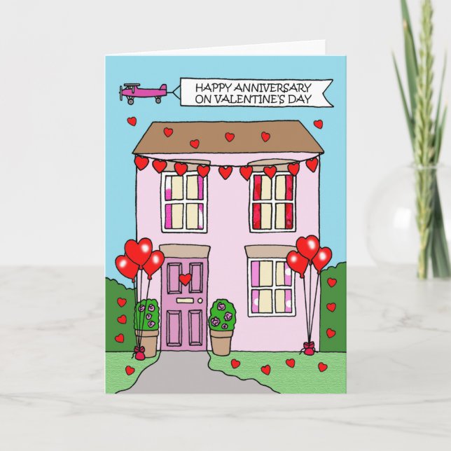 Cartes Pour Fêtes Annuelles Saint-Valentin Mariage de l'anniversaire (Devant)