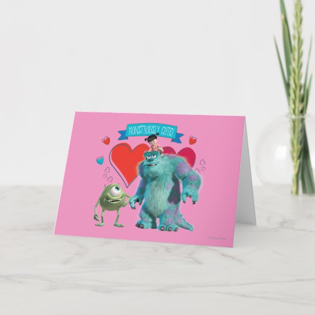 Cartes Pour Fêtes Annuelles Saint-Valentin - Monsters Inc. (Devant)
