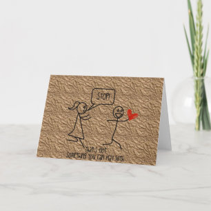 Cartes Pour Fêtes Annuelles Saint Valentin Ne jouez pas avec mon coeur