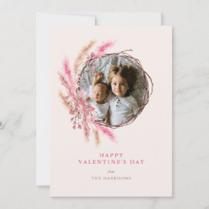 Cartes Pour Fêtes Annuelles Saint Valentin Pampas Grass Wreath Photo
