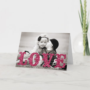 Cartes Pour Fêtes Annuelles Saint Valentin parties scintillant LOVE Photo