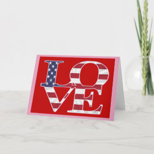 Cartes Pour Fêtes Annuelles Saint-Valentin patriotique