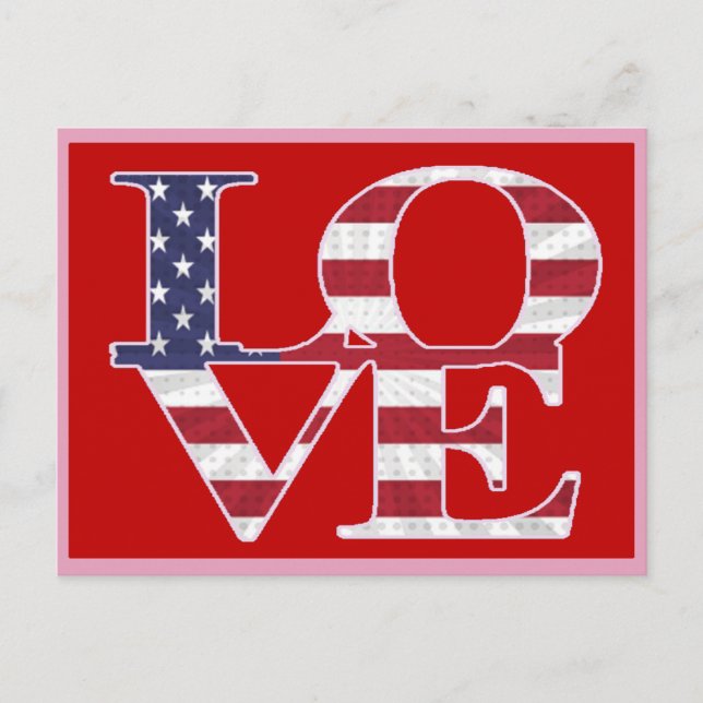 Cartes Pour Fêtes Annuelles Saint-Valentin patriotique (Devant)