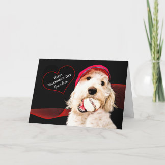 CARTES POUR FÊTES ANNUELLES SAINT-VALENTIN - PETIT-FILS - CHIEN AVEC LE