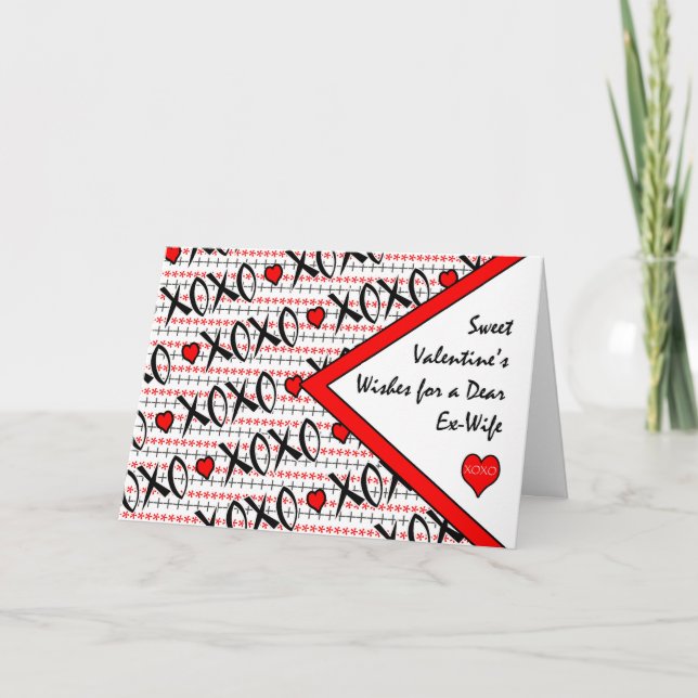 Cartes Pour Fêtes Annuelles Saint Valentin pour l'ex-femme, XOXO Design (Devant)
