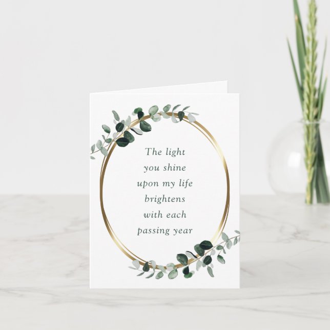 Cartes Pour Fêtes Annuelles Saint-Valentin romantique d'Eucalyptus (Devant)