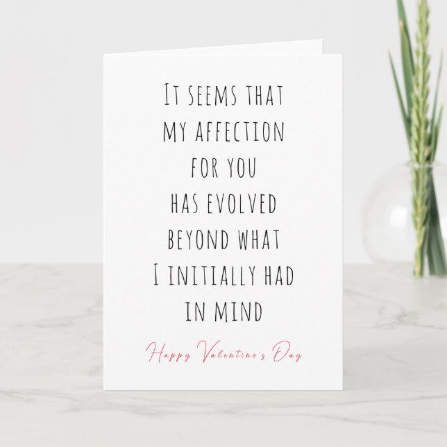 Cartes Pour Fêtes Annuelles Saint Valentin Romantique Mon affection Pour Vous (Devant)