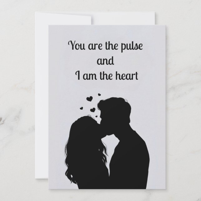 Cartes Pour Fêtes Annuelles Saint Valentin Scène romantique - Couple in Love (Devant)