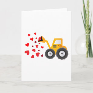 Cartes Pour Fêtes Annuelles Saint Valentin Tracteur Coeurs Cadeaux Enfants Gar