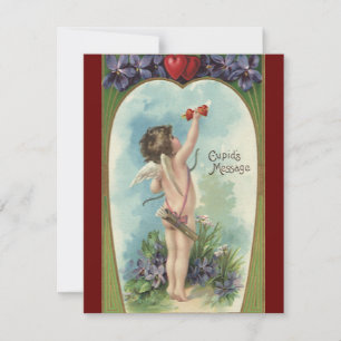 Cartes Pour Fêtes Annuelles Saint Valentin, Victorienne vintage, Message de Cu