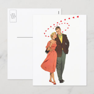Cartes Pour Fêtes Annuelles Saint Valentin vintage, Coeurs Romantiques Floatin
