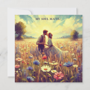 Cartes Pour Fêtes Annuelles Saint-Valentin Vintage ~ MON ÂME SŒUR ~ Couples ~