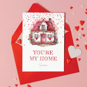 Cartes Pour Fêtes Annuelles Saint-Valentin Vous êtes mon chez-moi Personnalisé