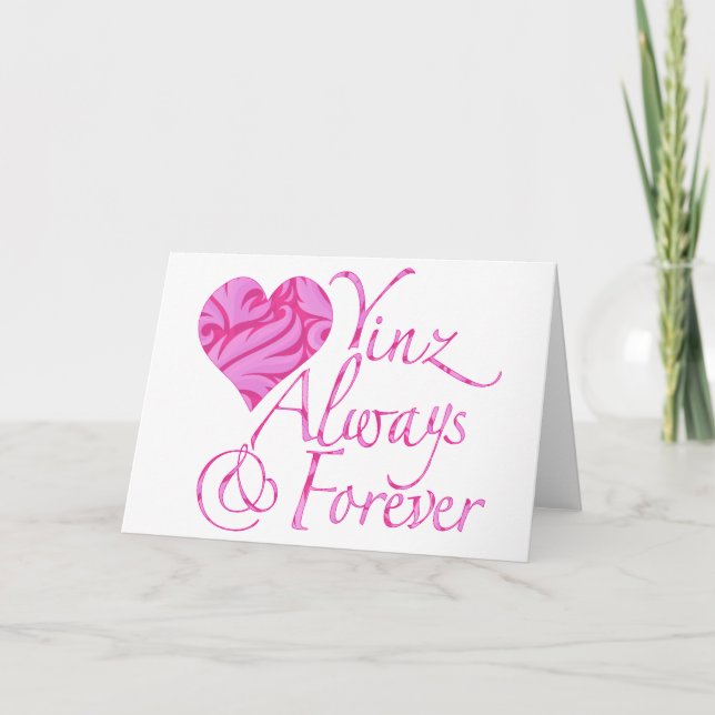 Cartes Pour Fêtes Annuelles Saint-Valentin YINZ PITTSBURGH (Devant)