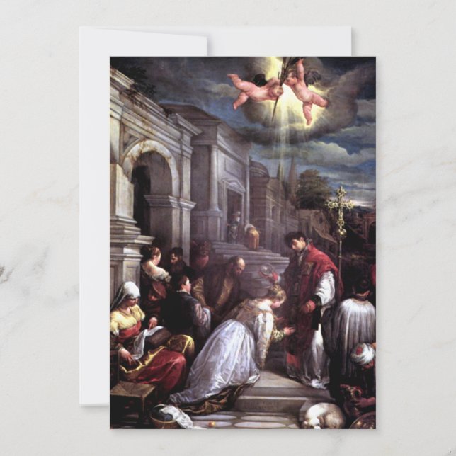 Cartes Pour Fêtes Annuelles Saint Valentine baptisant le saint Lucilla - (Devant)