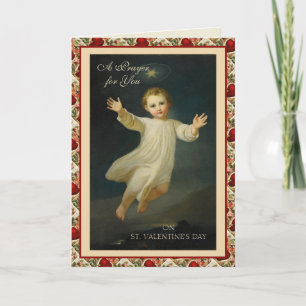 Cartes Pour Fêtes Annuelles Saint Valentines Jour Religieux Jésus Prière Coeur