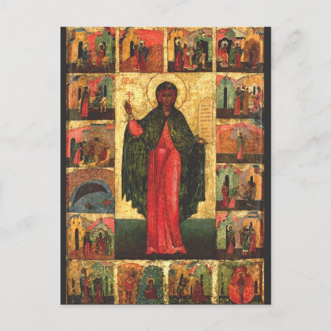 Cartes Pour Fêtes Annuelles Sainte Anastasia Vierge et martyr (Devant)