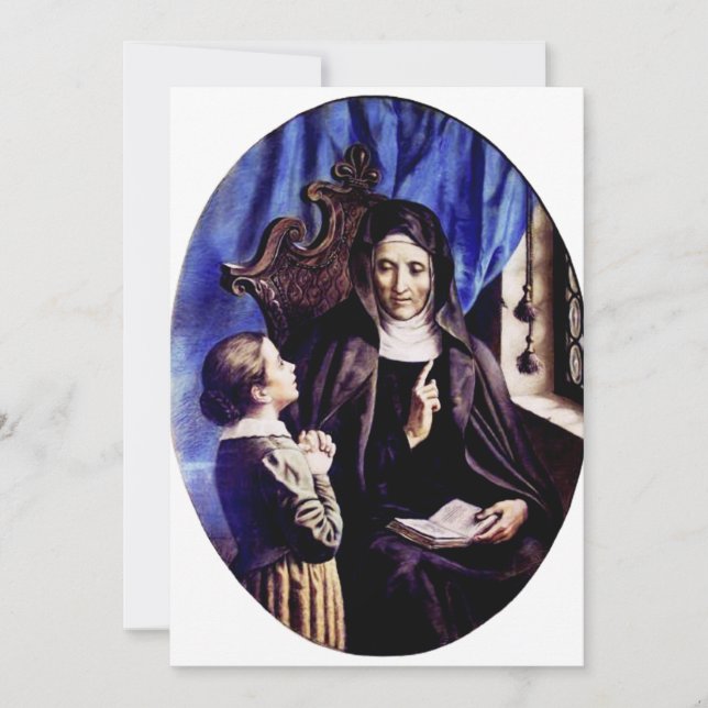 Cartes Pour Fêtes Annuelles Sainte Angela Merici Vierge et fondatrice (Devant)